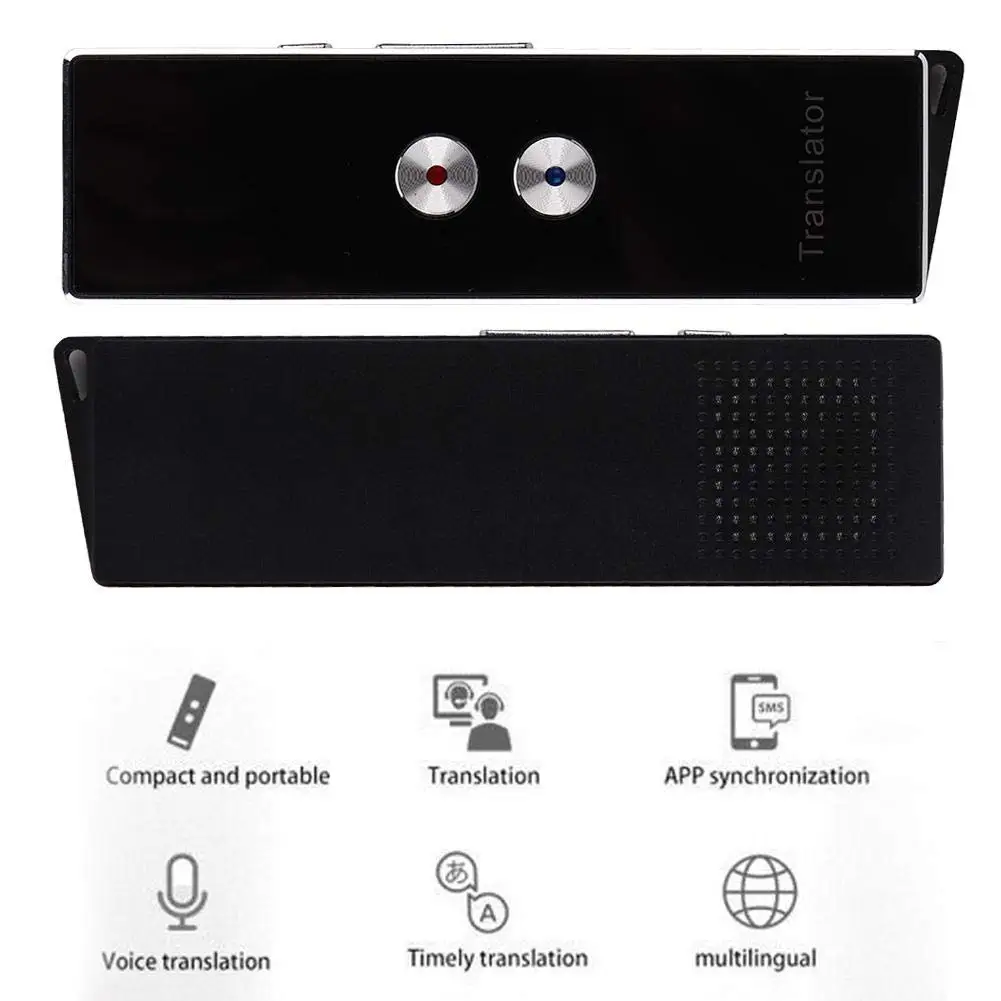 Смарт переводчик 2 цвета 41 язык Bluetooth в режиме реального времени для путешествий