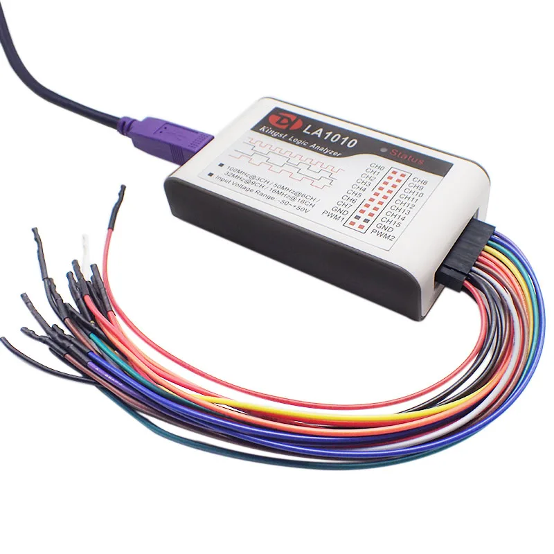 LA1010 USB logic analyzer, 100M sampling rate, 16 channel adjustable