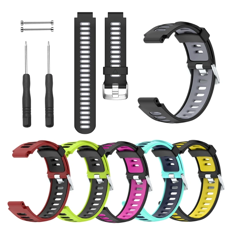 

Silicone Replacement Watch Strap For Garmin Forerunner 735XT/220/230/235/620/630 Wrist Band Smart Wearable Accessories-Y1QA