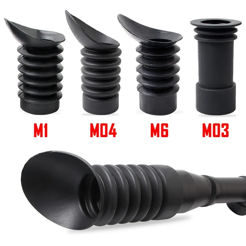 

4 Different 39-45mm Ocular Eye Protector Extende Length 100mm Scope Lens Cover Rubber For Rifle Equipment