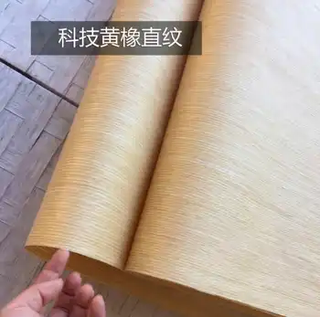 10Pieces/Lot L:2.5Meter Width:55cm Thickness:0.25mm Technology Straight Grain Yellow Oak Bark Wood Veneer