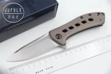 JUFULE 2017 OEM 0801 BRZ ball bearing Folding M390 Blade Titanium handle Camping Hunting Survival font