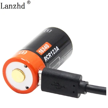 

16340 CR123A Rechargeable Li-ion Battery Purple 3.7V batteries For LED Flashlight