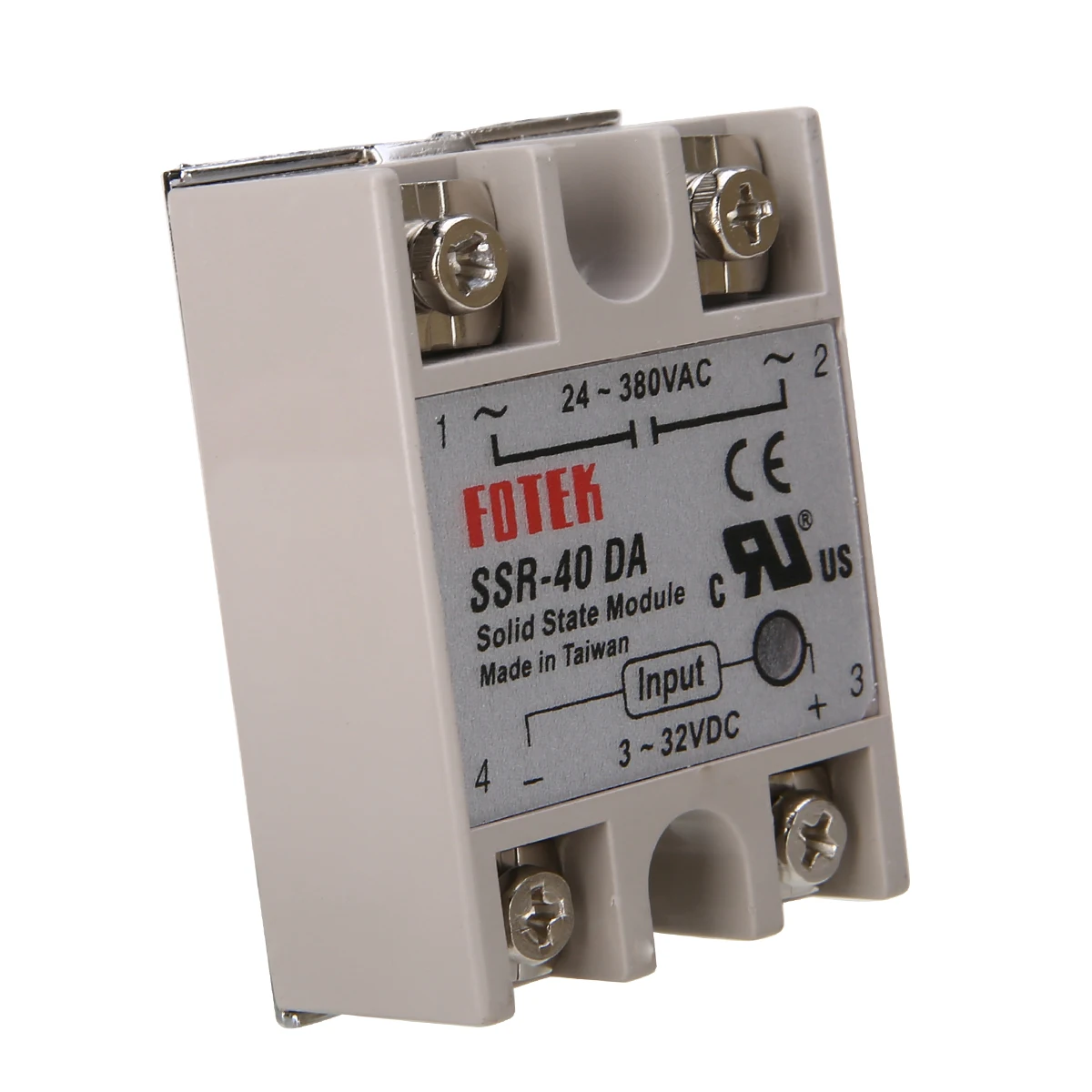 1pc Durable 24-380V 40A SSR-40 DA Solid State Relay for PID Temperature Controller 60*45*23mm Long service life
