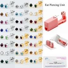 1 единица одноразовый стерильный безопасный ушной Прибор Для Пирсинга Хряща Tragus Helix пирсинг пистолет набор инструментов построить свой камень цирконий драгоценный камень