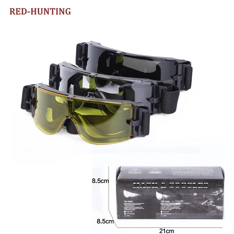 

Hunting Men Women X800 Goggles Tactical Army Paintball UV Protective Glasses Windproof Motorcycle Eyewear with 3 Lens
