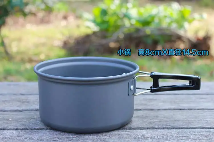 Nuevo llega la venta caliente 8 unids/set acampar al aire libre senderismo Utensilios de cocina mochilero picnic tazón pan pot set envío gratis