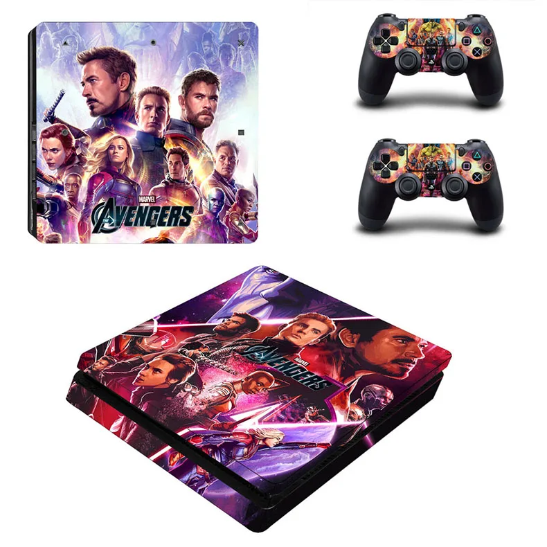 Мстители: Endgame PS4 Slim sticker s кожа для sony Playstation 4 Slim PS 4 Slim консоль и контроллер Skins Vinilo sticker - Цвет: YSP4S-3505