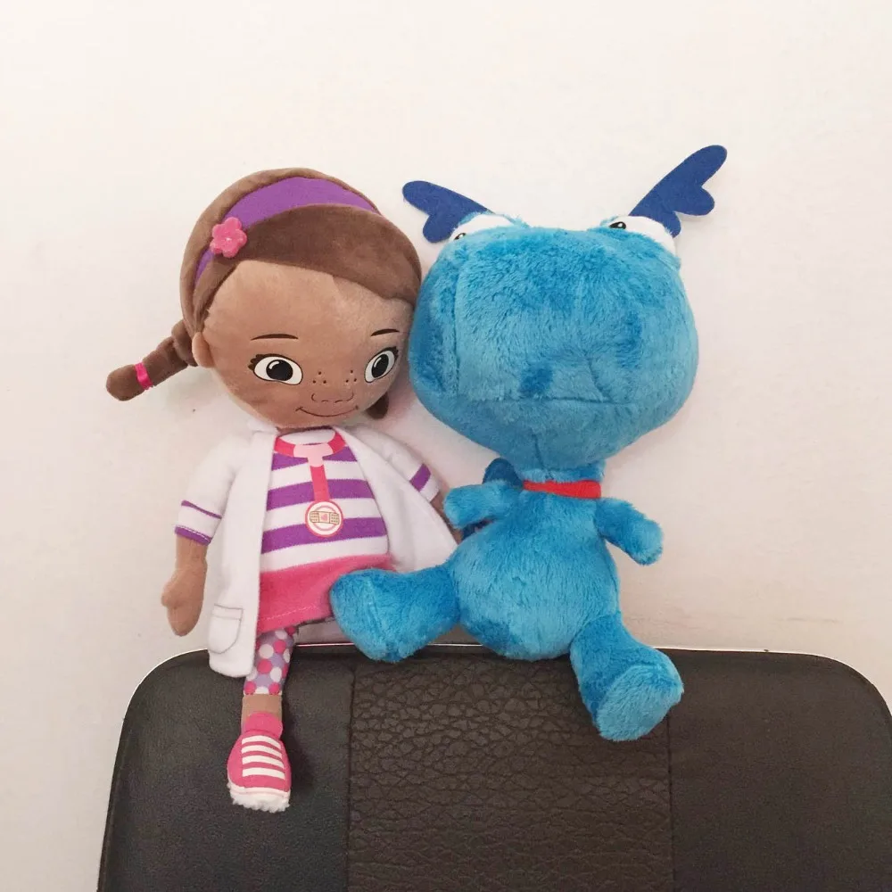 Doc плюшевые игрушки Dottie девушка Lambie sheep Дракон Кот Бегемот Мягкая кукла для