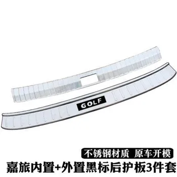 

Car styling stainless steel Internal External Scuff Plate Door Sill Rear bumper Protector Sill for 2016 VW Golf Sportsvan