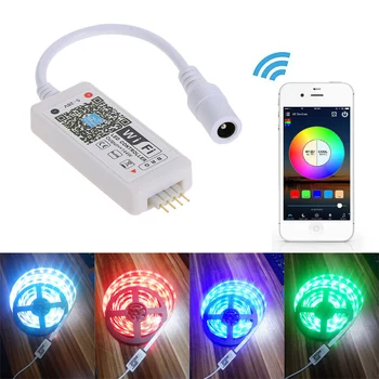

LED Strip RGB Controller DC5-28V APP Control Mini RGB Wifi Smart Controller for LED Strip Light Dimmer Sound Activated