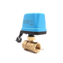 Профессиональный Производитель 24 В/220 В латунь двухсторонний автоматический поток смесительный клапан на выключенном моторизованном приводе