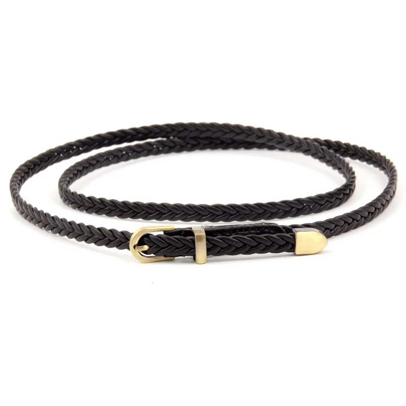 style 3 black Тонкие ремни из искусственной кожи для женщин, яркие цвета, Женские поясные ремни, женское платье, ремень, пояс, femme cinturones para mujer - Цвет: style 3 black