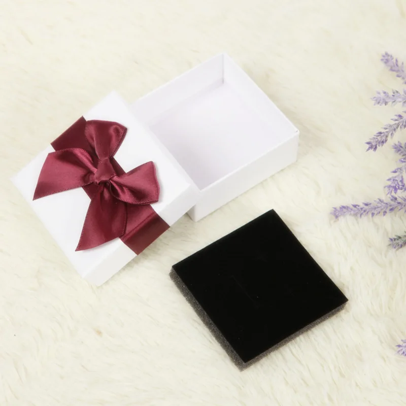 Горячая 5 шт. многоразмерная точечная белая шкатулка для ювелирных изделий ожерелье& серьги& кольцо коробка бумажные подарочные коробки для ювелирных изделий упаковка - Цвет: 8.5x8.5x3.5cm