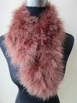 

Women's Real Ostrich Feather Fur Wrap / Scarf 70 cm*14 cm Brown Fashion Winter