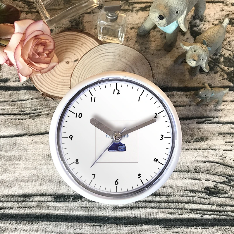 Cat Box Waterproof Clocks Shower Mini Wall Clocks Bathroom Clock