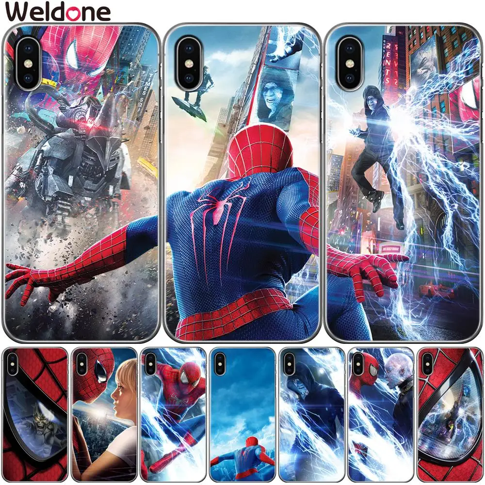 

Cool Marvel Avengers Spider Man Phone Case For iPhone XS Max XR X 7 6s 8 Plus 5S SE The Amazing Spider-Man case Cover etui Coque