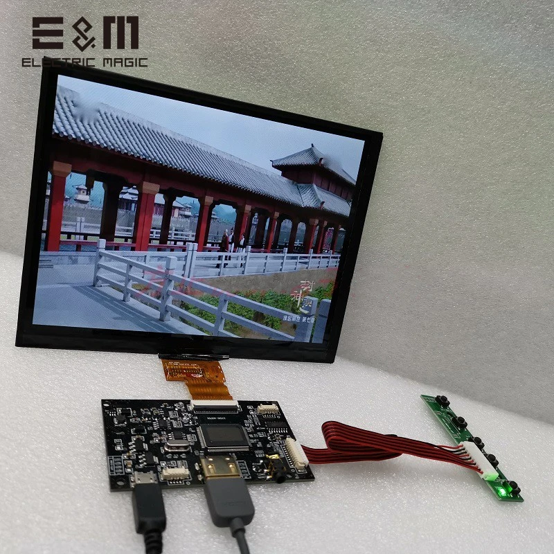 8 дюймовый 1024*768 емкостный сенсорный экран модуль монитора 4:3 IPS ЖК дисплей для LINUX