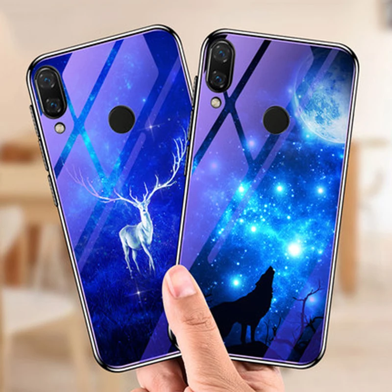 6 3 &quotдля Huawei Nova чехол из голубого закаленного стекла + мягкая задняя крышка для