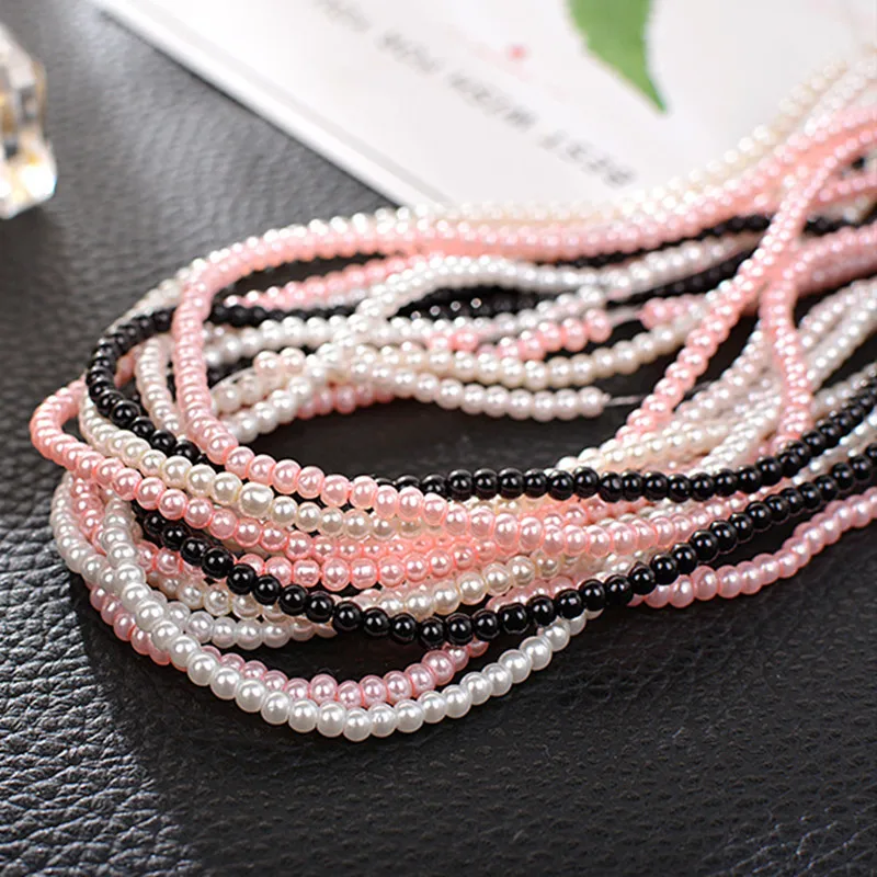 

3mm Glass Pearl Beads for Jewelry Bracelet DIY Garment Clothing Accessories Decoration Hairband Hair Pin DIY Five Colors