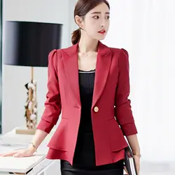 Женский костюм, новый осенний повседневный костюм с длинными рукавами, Женская куртка, Корейская версия тонкой короткой женской одежды