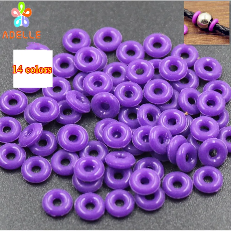 100x Flexible Anti slip Circle Silica Gel Ring 3/4/5mm Leathercraft DIY