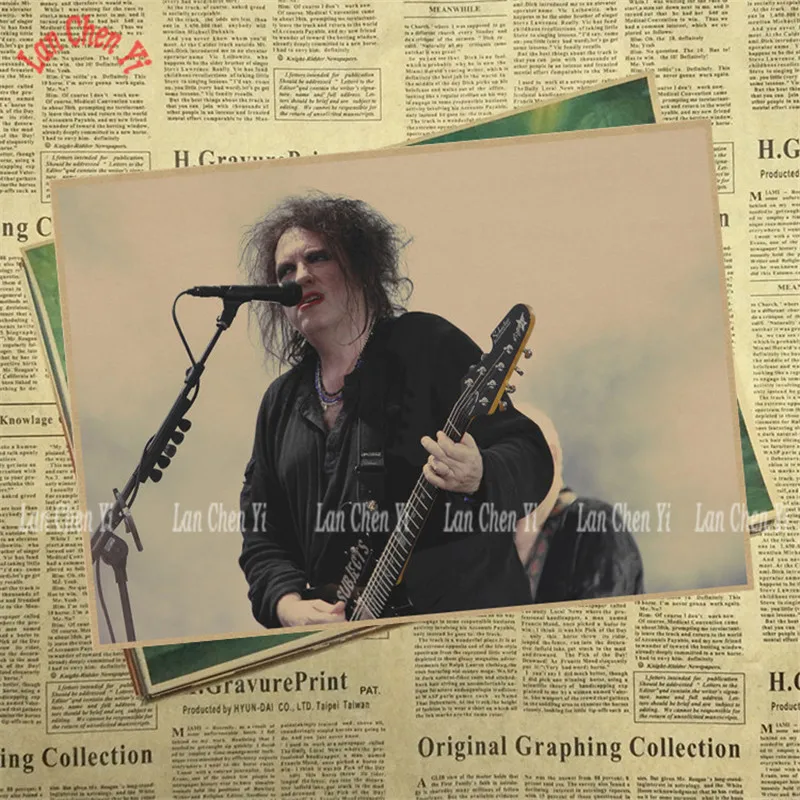 The Cure Rock Band музыка крафт-бумага плакат гостиная столовая настенные декоративные картины - Цвет: Зеленый