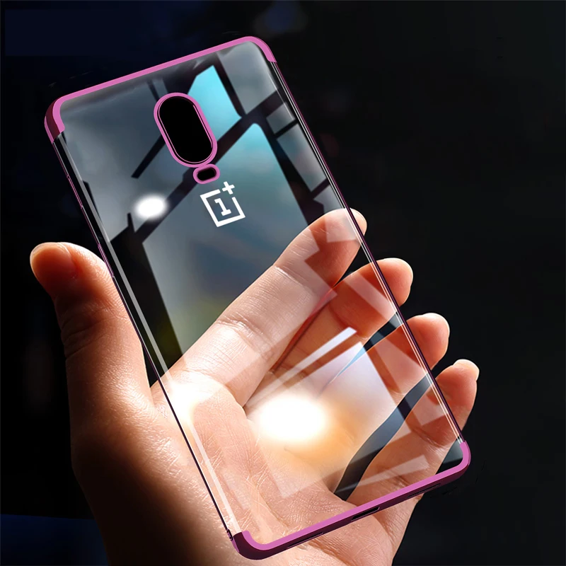 

For Oneplus 7 Pro Case Luxury Ultrathin Plating TPU Silicone Cover For One Plus 7 6T 6 Soft Clear Phone Cases One Plus 7 Pro