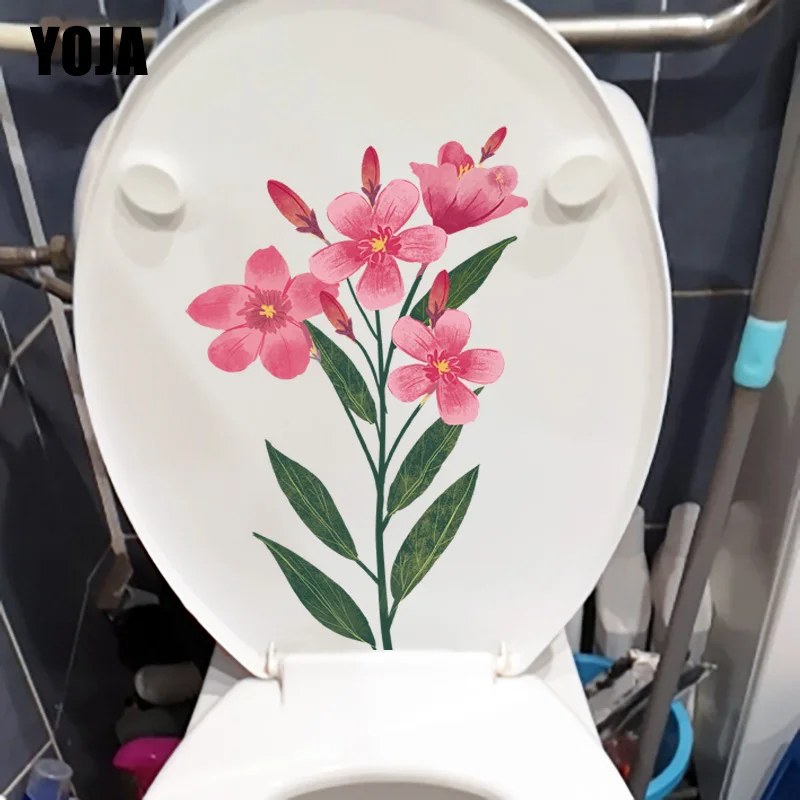 YOJA 15*22.9CM Color Plant Flower Bathroom Toilet Decoration Home Room Wall Sticker T1-1367 | Дом и сад