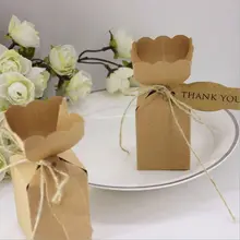 100 шт ваза креативные DIY конфеты подарочная сумка ретро на заказ День рождения крафт бумажные коробки День Рождения украшения детский душ коробка