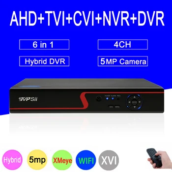

Red Panel XMeye Hi3520D 5MP H.265+ Surveillance Camera 4CH 4 Channel Hybrid Coaxial WIFI 6 in 1 TVI CVI NVR AHD CCTV DVR