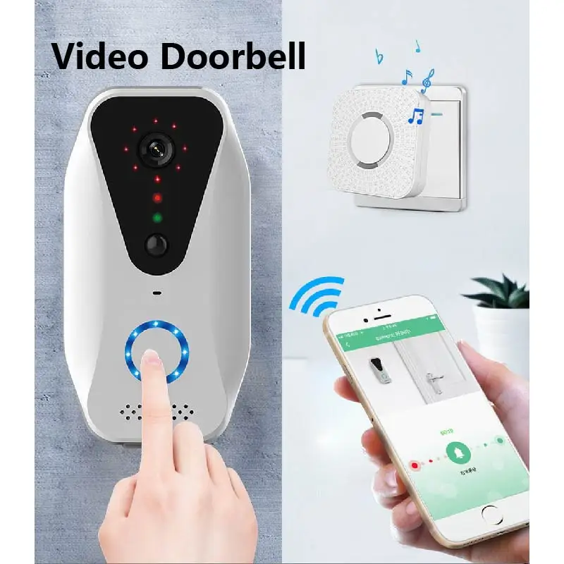 

Smart Video Doorbell Camera Door Phone WiFi Connecting Smart Phone Two Way Video Bell Ring