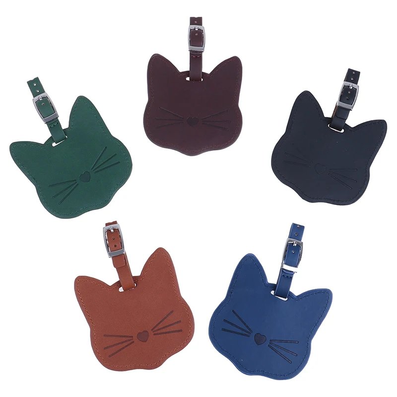 

Lovely Cat Leather Suitcase Luggage Tag Label Bag Pendant Handbag Travel Accessories hot sale