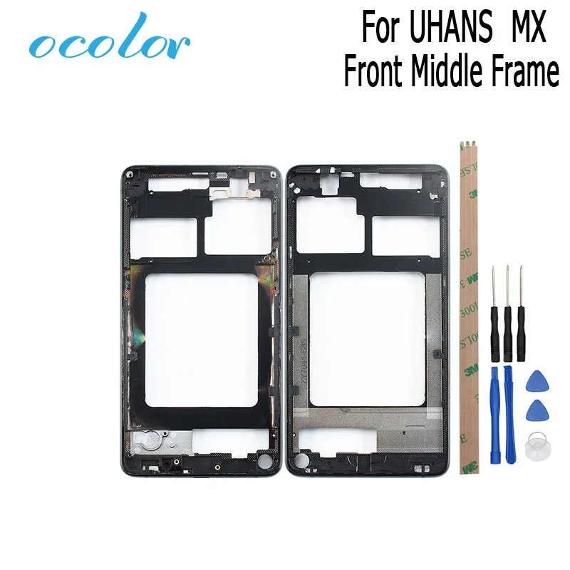 ocolor For UHANS MX Front Middle Frame High Quality Phone Housings Part 5.2&quot Replace Case +Tools | Мобильные телефоны и