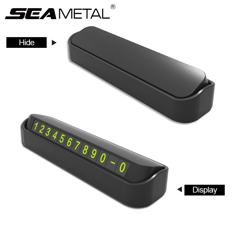 

Car Temporary Parking Card Automobiles Hidden Mobile Phone Number Plate Auto Luminous Number Sticker Interior Goods Accessories