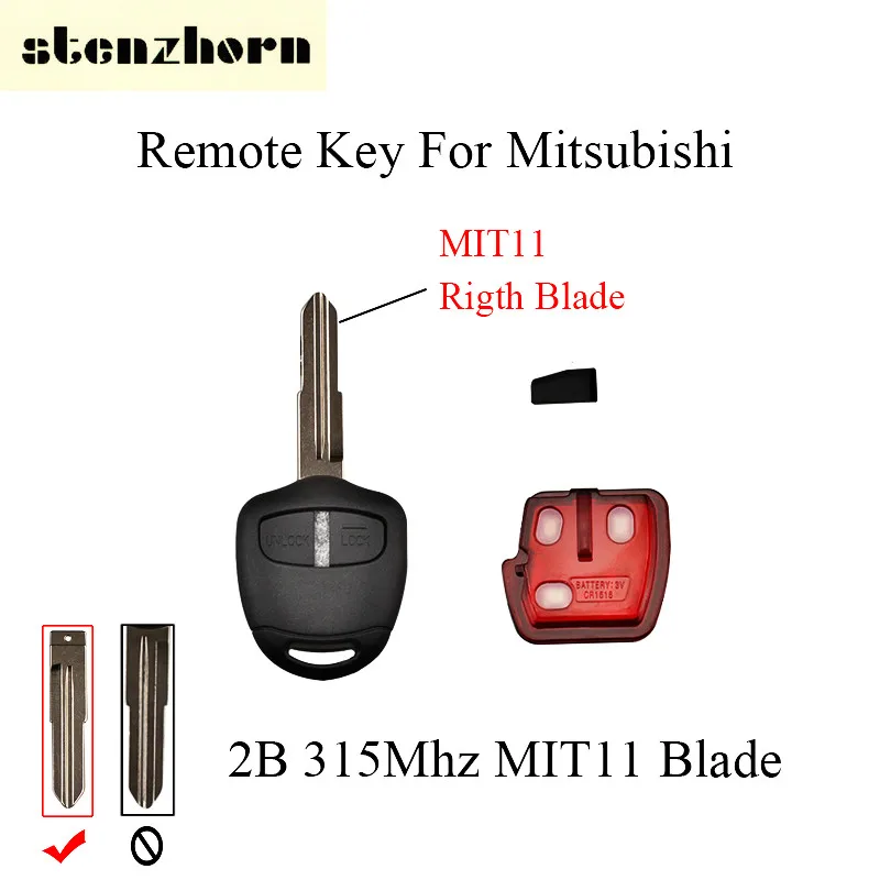 Stenzhorn 315Mhz Car Remote Control Key 2Buttons For Mitsubishi