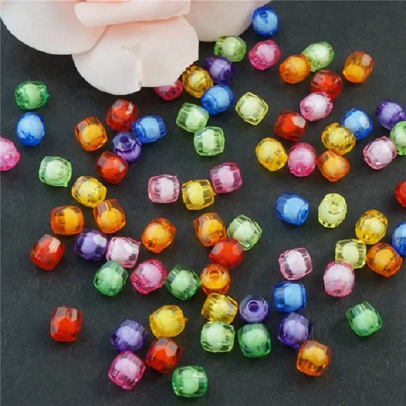 8mm MEIDEHENG Acrylic Transparent Beads with Internal Bead Colorful