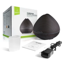 400ml Aroma Essential Oil Diffuser Ultrasonic Air Humidifier with Wood Grain