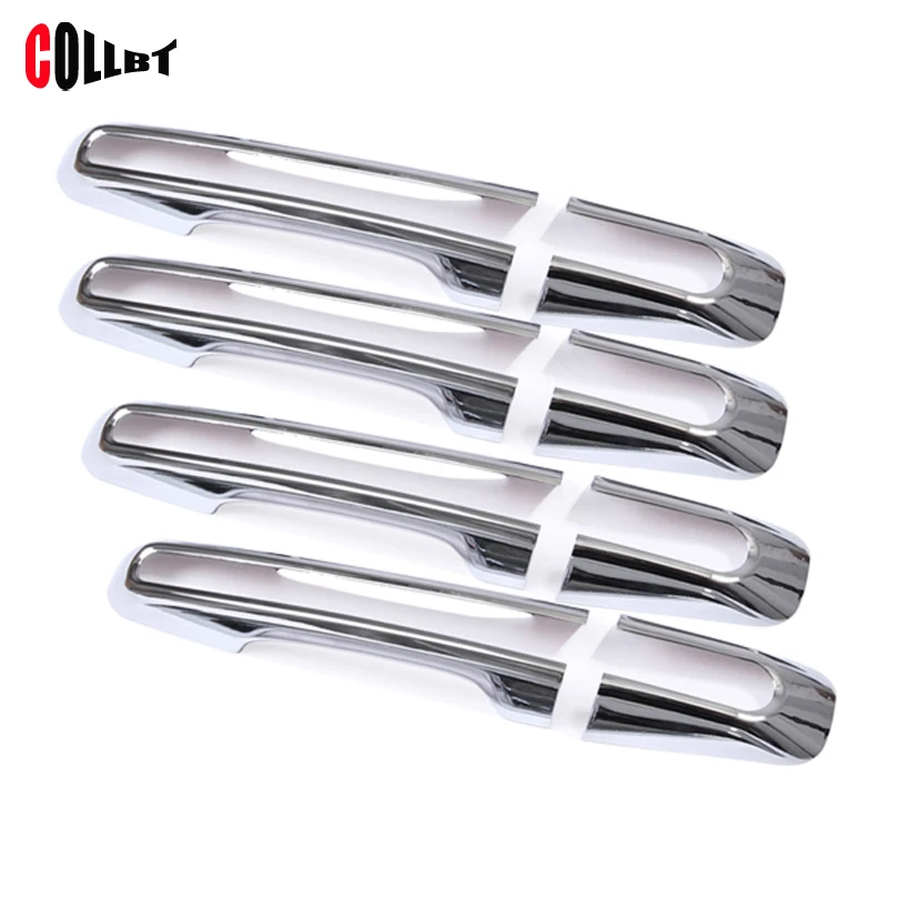 Car styling 8Pcs Chrome Exterior Door Handle Cover Trim For Jaguar XE