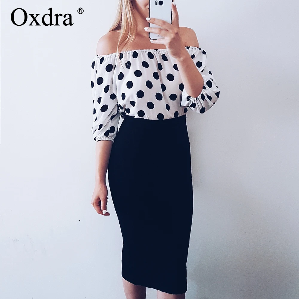 

Oxdra Solid Pencil Skirt Autumn Winter 2019 Office Lady Skirt High Waist Back Split Slim Stretch Women Long Skirts For Ladies