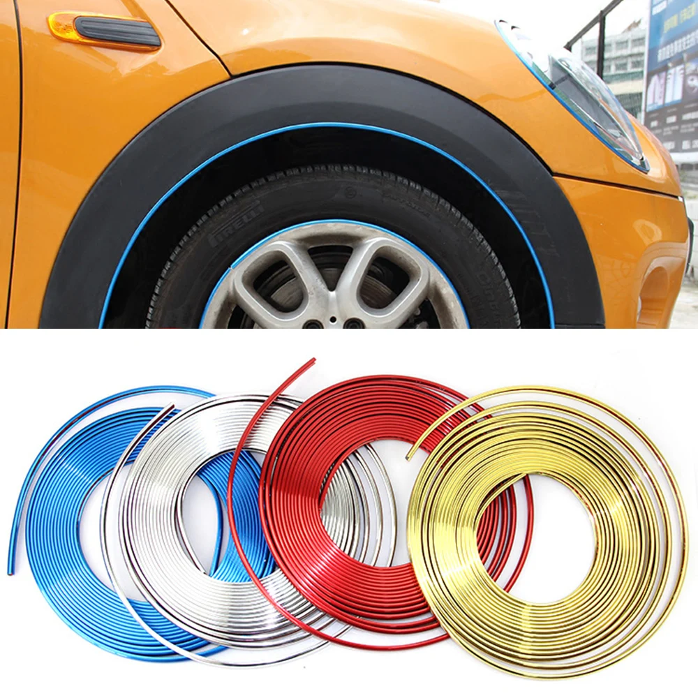 

1M Car Anti-Collision Tires Rim Decoration Strip Auto Lamp Trim Avoid Scratch Refit For MINI Cooper Accessories Protective Tape