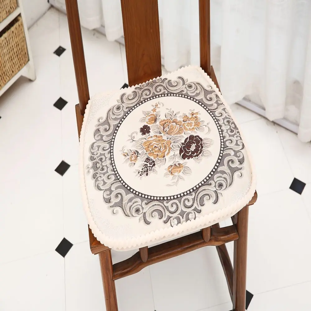 

Four Seasons Universal Embroidery Anti-slip Dining Chair Cushion Office Seat Slim Chair Computer Chair