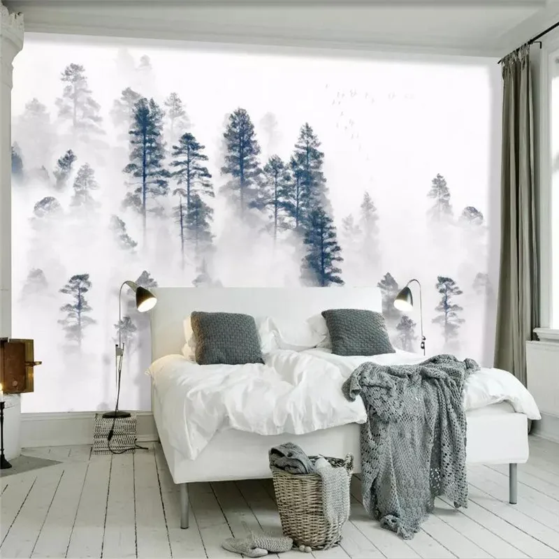 Custom Mural Wallpaper  Nordic Minimalist Atmosphere Background Wall форма для запекания фарфор 23х18 5х4 5 см atmosphere nordic at k3054