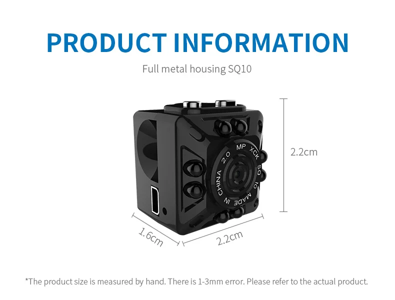 SQ10 SQ 10 маленькая секретная микро мини камера видеокамера HD ночного видения миниатюрная микрокамера с датчиком движения видеорегистратор портативная слежения регистратор микровидеокамера на движение крытая для кота