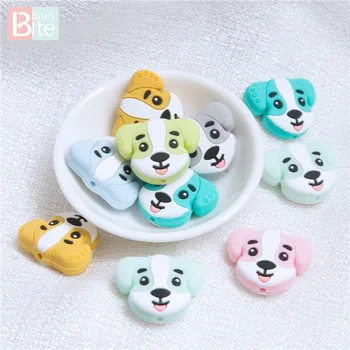 

Bite Bites 20pc Silicone Beads Dog Baby Teething Tiny Rod Food Grade Silicone Rodent Puppy Cartoon Baby Goods Toys Make Teether