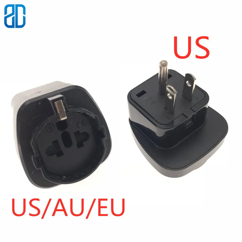 

1PC US 5-15p Male To Universal US EU 3 Pin AC Power Travel Adapter Electric Plug Converter Pop Socket 10A/250V