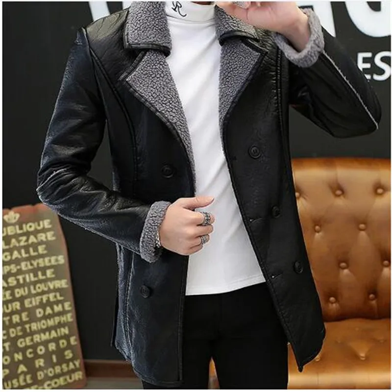 

Free shipping large size Winter men's lap long fur lapel fur coat with self-cultivation plus one coat / M-XXL