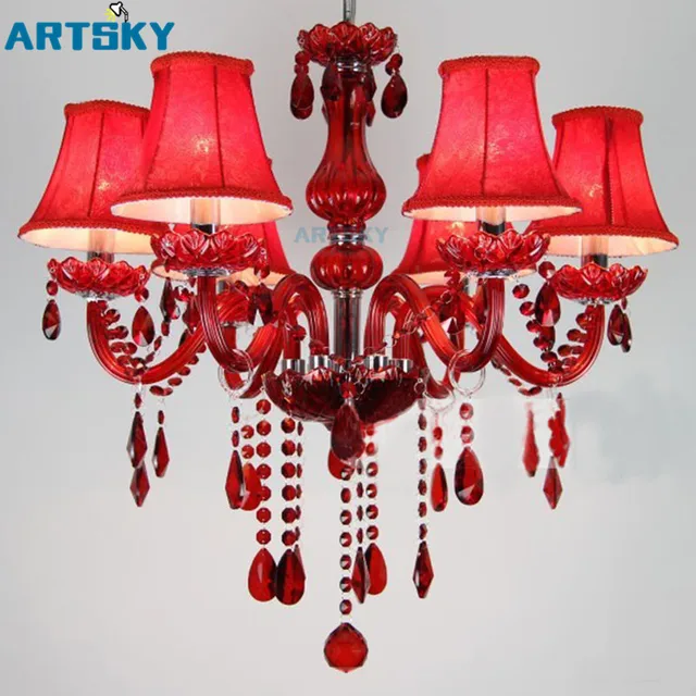 6 luces con pantalla de arte decoración moderna vela Europea