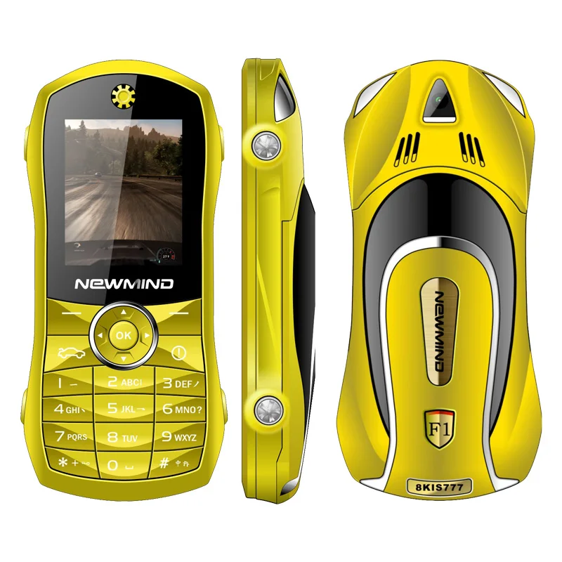 Мини мобильный телефон моноблок ввиде автомобиля NEWMIND F1 + GSM900/1800 мГц Dual SIM карты FM