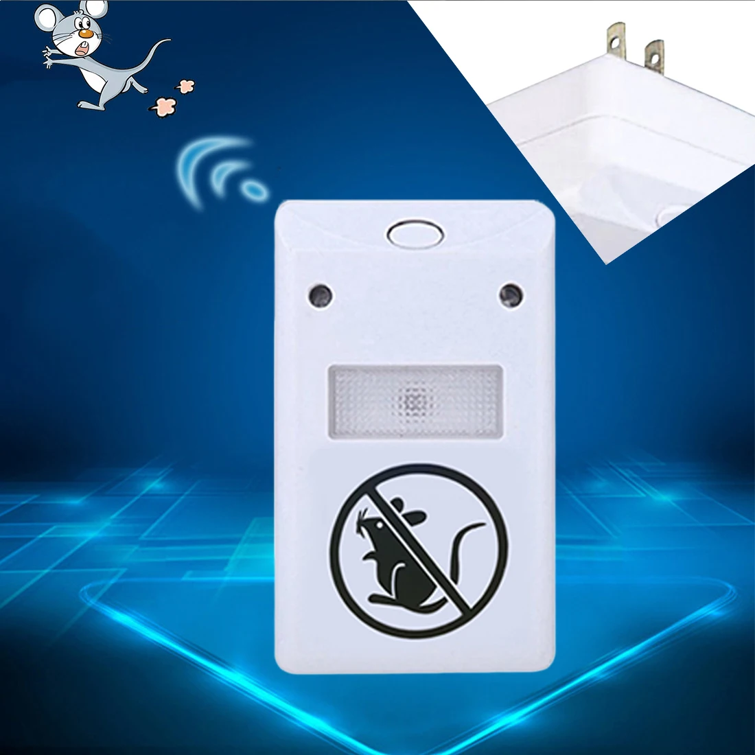 

HOT 1US PLUG Electronic Pest Repeller Ultrasonic Rejector Mouse Mosquito Rat Mouse Repellent Anti Mosquito Repeller killer Rode